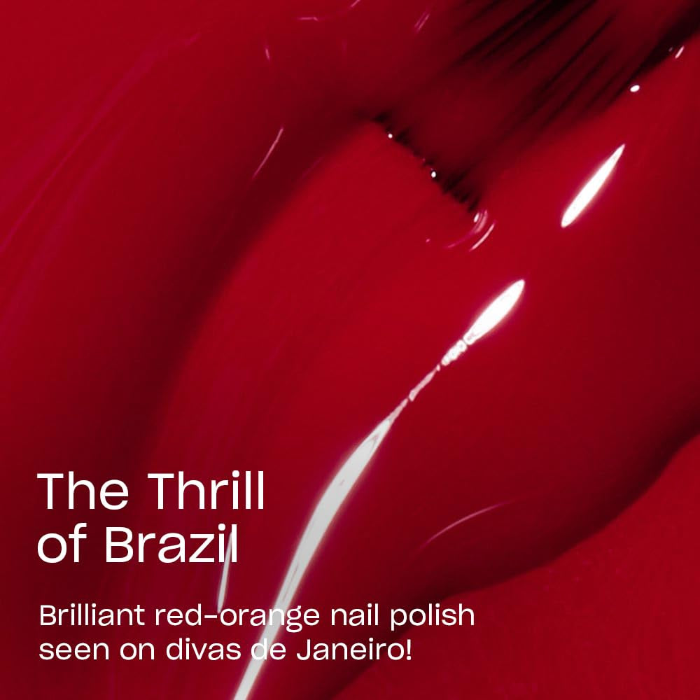 Vernis à ongles OPI dans les tons de rouge et d'orange - Vernis à ongles à séchage rapide, résistant aux éclats et longue tenue - dure jusqu'à 7 jours - avec pinceau ProWide extra-large