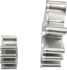 SC619 Emporte-pièces et gâteaux à motif manuel, petites et grandes tailles assorties, acier inoxydable, argent, 10 x 2 x 9 cm, 2 pièces