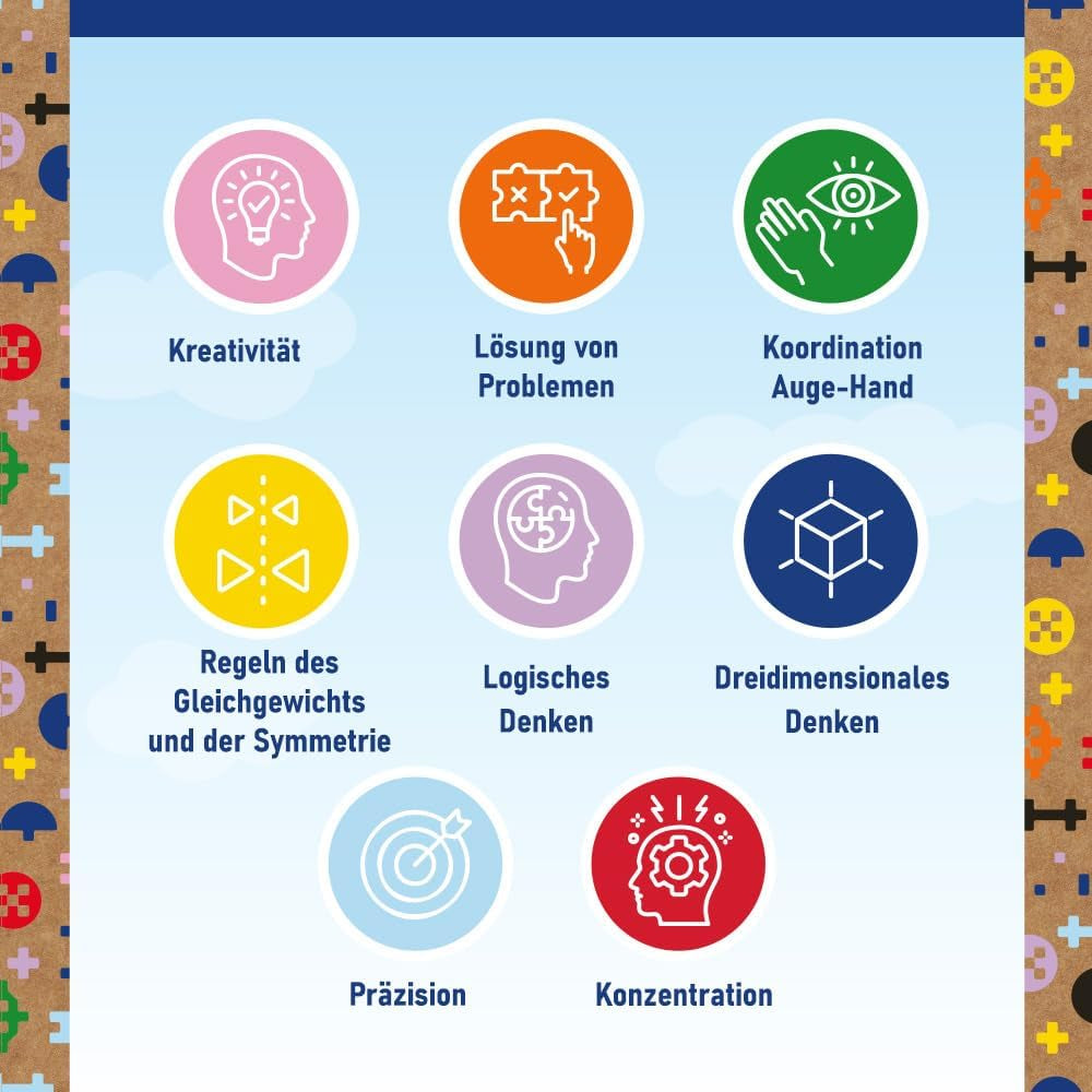 Connect Trefl Bausteine Set Basic Boy - 70 Bausteine in Verschiedenen Formen, Kreatives Spielzeug für Erwachsene und Kinder ab 4 Jahren