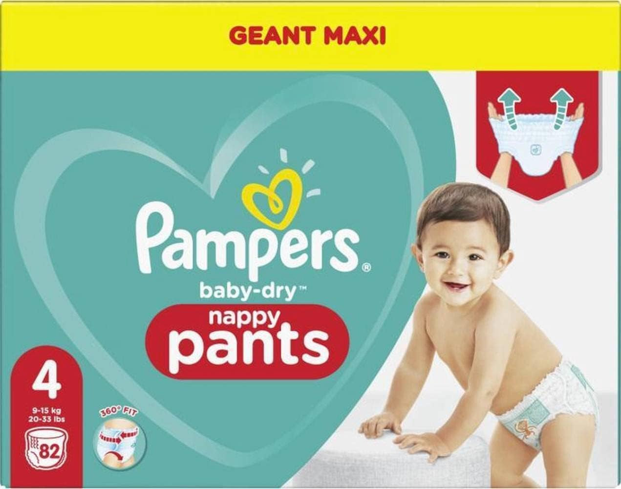 Pampers (ancienne version), culottes, taille 4, 9 kg-15 kg, paquet de trois (1 x 88 couches)