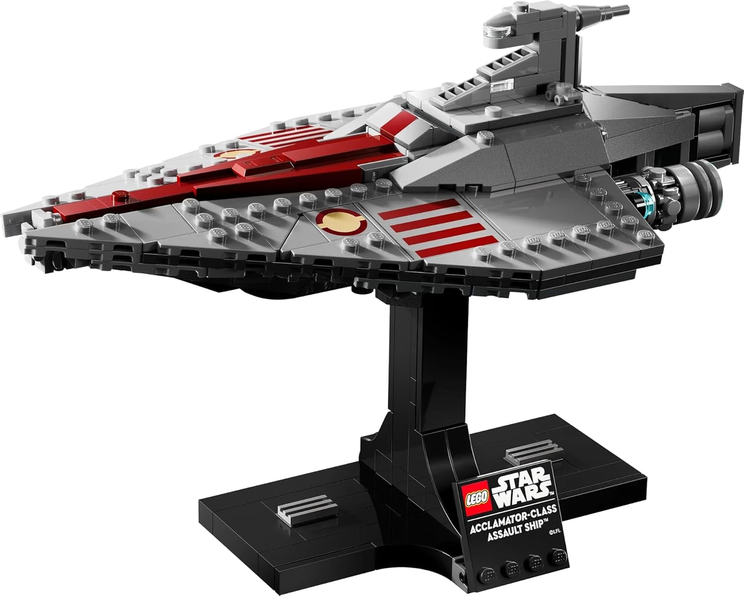 LEGO Star Wars 75404 Navire d'assaut de classe Acclamator de l'Attaque des clones - Vaisseau à collectionner, à construire et à exposer - Ensemble de construction fantastique - Cadeau pour les fans adultes et adolescents Jeux de construction Besuche den LEGO-Store