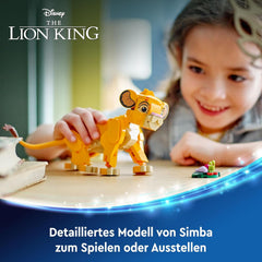 LEGO ǀ Disney Simba, das Löwenjunge des Königs, Bauspielzeug für Kinder, Fantasy-Spielset mit Löwenfigur, Coole Geschenkidee für Mädchen und Jungen ab 6 Jahren, Kinderspielzeug 43243