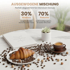 Cafferato Caffè Gran Crema – 1 kg de café en grains | Expresso italien | Faible acidité, avec des notes de noix et de chocolat | Grains entiers pour expresso et café de spécialité | Avec valve de saveur