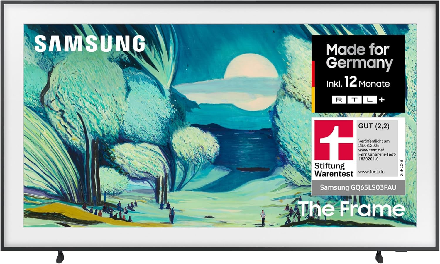 Televizor Samsung The Frame LS03F 4K QLED UHD de 43 de inci (108 cm), design modern al ramei, procesor NQ4 AI Gen2, mod artistic, calitate artistică a imaginii, cablu One Connect, televizor inteligent Samsung Vision AI