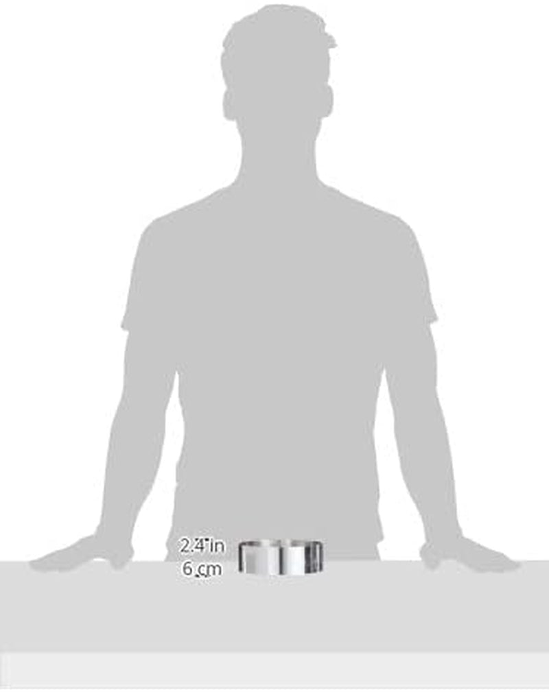 - Cercle à gâteau en acier inoxydable - diamètre 14 cm - hauteur 4,5 cm - 3989.14, argent