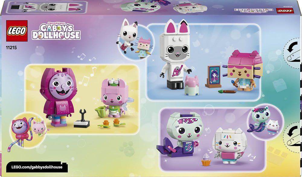LEGO Gabbys Puppenhaus Gabbys Katzenfreunde - Spielzeug mit 6 Tierfiguren inkl. Meerkätzchen und Kitty Fairy - Présentoir - Cadeau pour les filles à partir de 6 ans - 11215