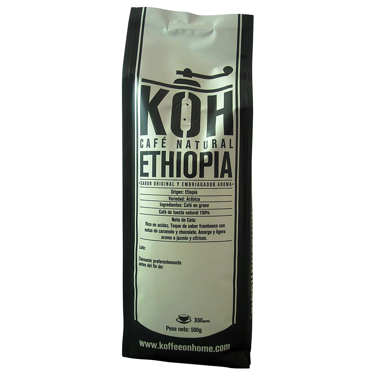 Äthiopien Arabica Kaffeebohnen – Torréfaction naturelle – Premium 100 % Arabica – 500 g – Café frais de la plus haute qualité – idéal pour expresso ou filtre