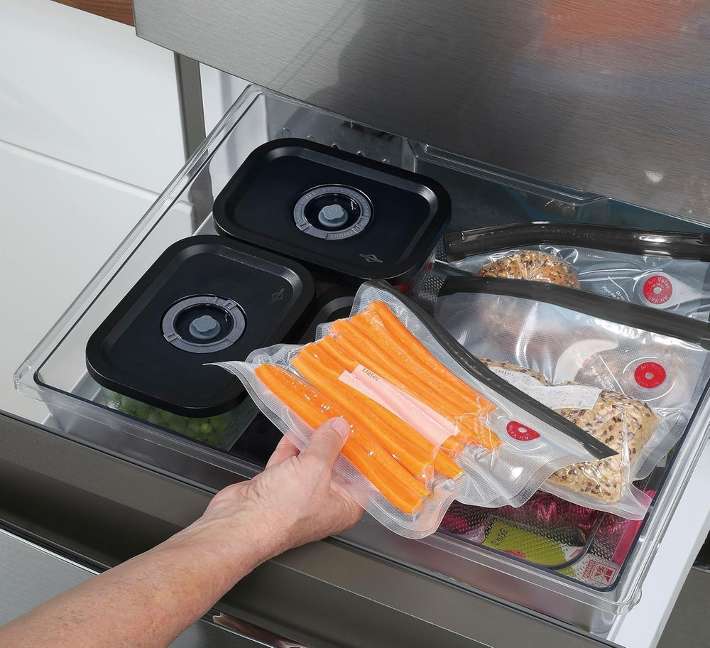 Ensemble sous vide Küchenprofi EASYFRESH | Ensemble de 7 pièces | 1x pompe à vide électrique, 1x pot sous vide S, M et L, 3x sacs sous vide 22x21 cm | verre borosilicaté, plastique de haute qualité | préparation et conservation Boîtes de conservation alimentaire Naty Shop