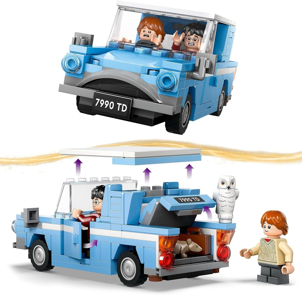 LEGO Harry Potter Fliegender Ford Anglia, baubares Spielzeug-Auto für Kinder, Geschenk für Jungs, Mädchen und alle Fans ab 7 Jahren, Set mit 2 Mini-Figuren inkl. Ron Weasley für Rollenspiele 76424
