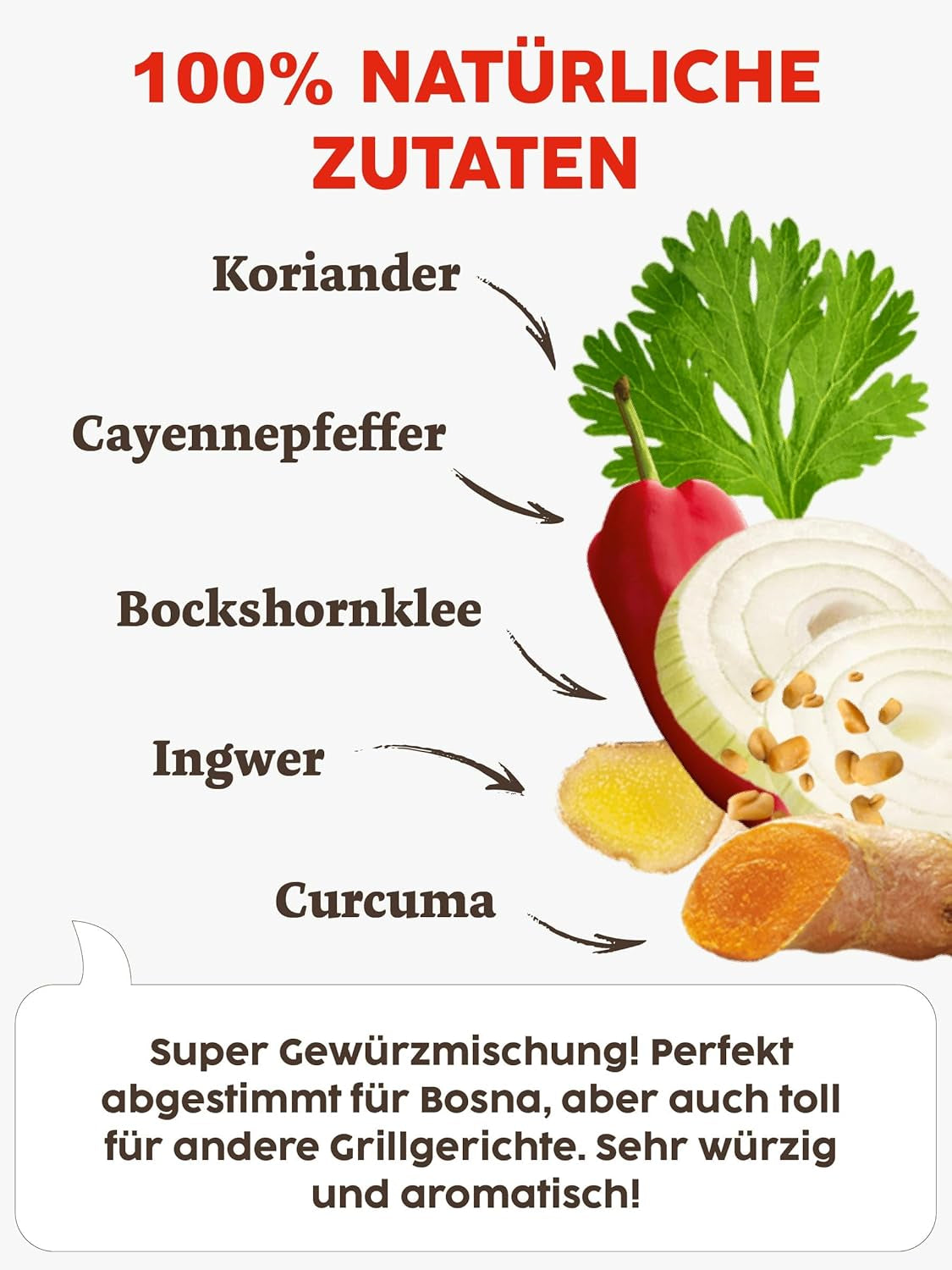 Kotányi Bosna Gewürzzubereitung Großverbraucherpackung, env. 538 g, 1 200 ml
