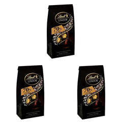 Boules de chocolat Lindor 70% de cacao extra noir | Sachet de 137g | Env. 10 boules de chocolat noir fin fourrées fondantes | Cadeau de chocolat | Cadeau chocolat