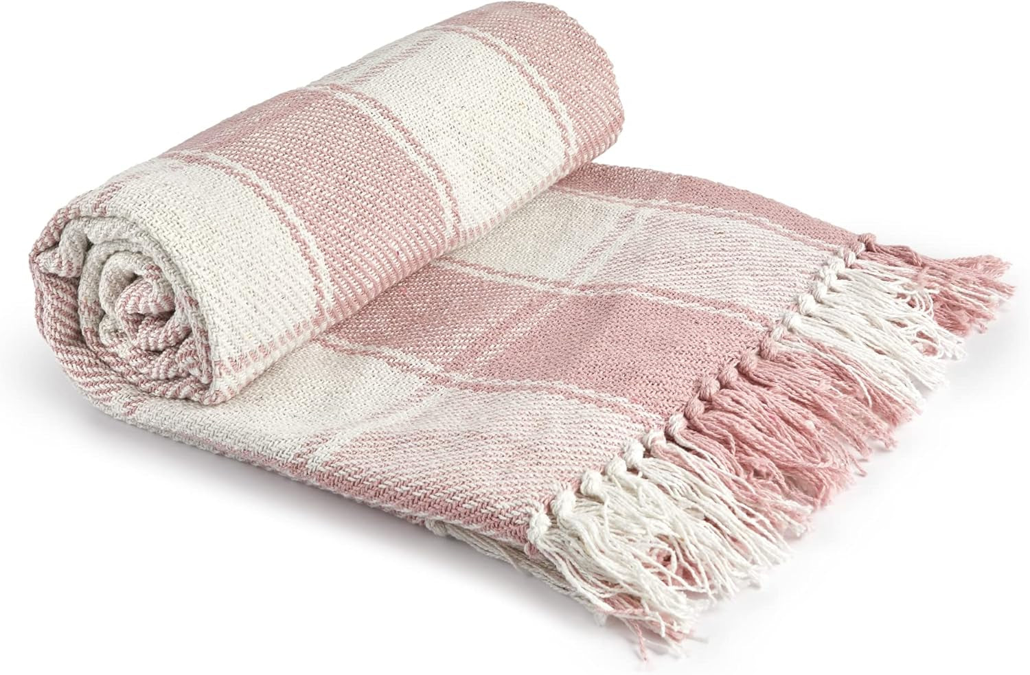Jeté Frisco, Coton recyclé, Traditionnel, Plaid, Pour chaise, canapé, canapé, jeté, couverture, Anthracite, 127 X 152 Cm Emma Barclay Lits et Couettes Blush rose 90X100" (228X254Cm)