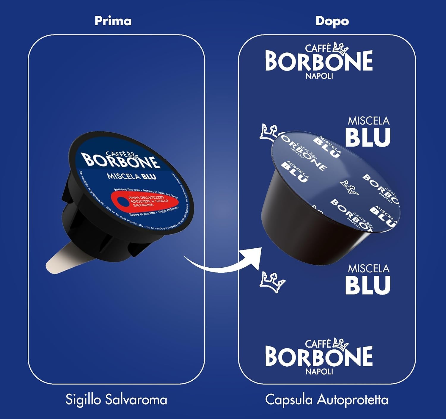 Caffè Borbone Blue Kaffeemischung - 90 Kapseln - Compatible avec Kaffeemaschinen der Marke Nescafè®* Dolce Gusto®*
