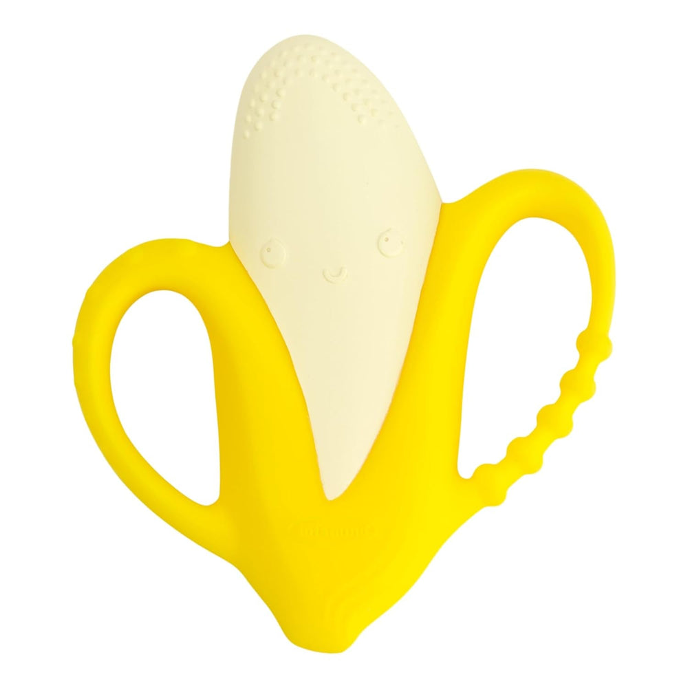 Infantino Lil' Nibbles, anneau de dentition en silicone texturé, jouet de dentition pour bébé sans BPA, doux, facile à tenir, stimulation sensorielle pour nourrissons, brocoli