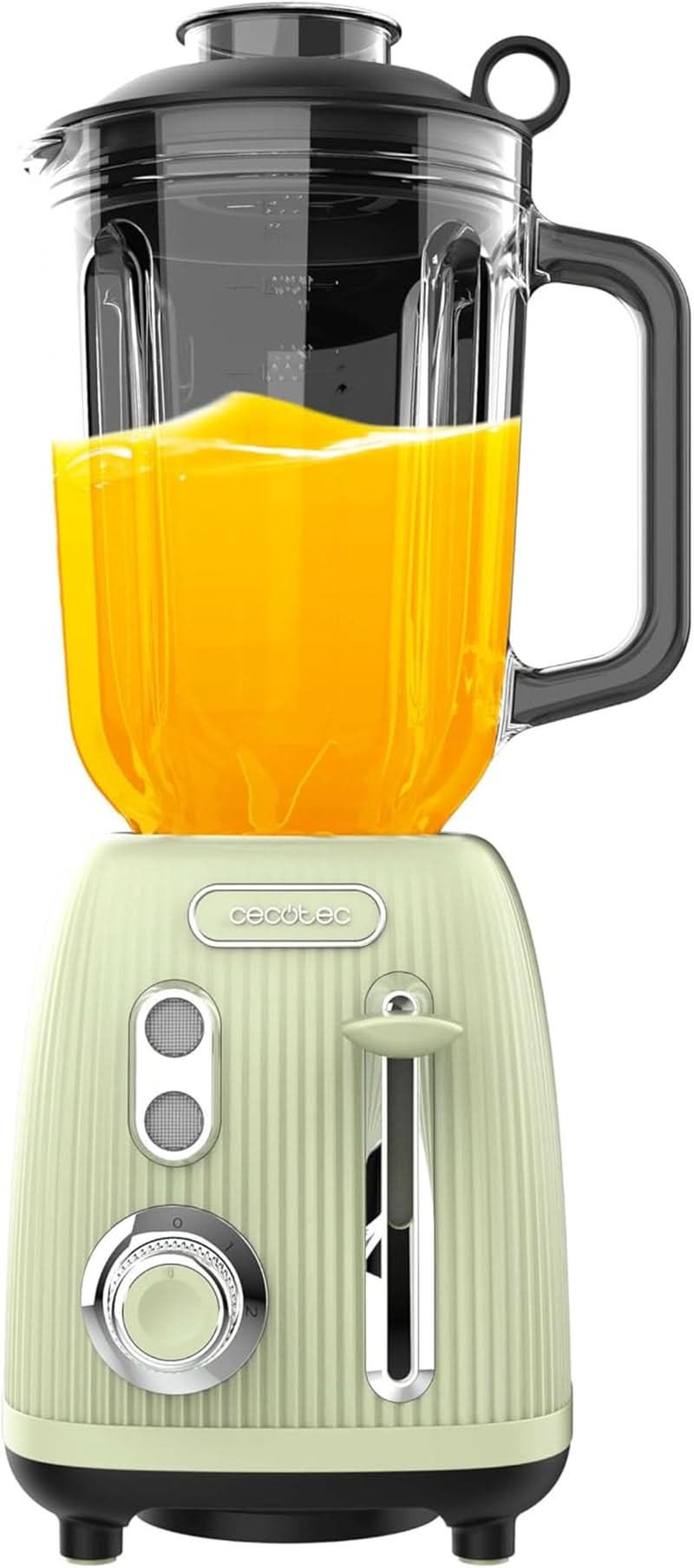 Cecotec Standmixer Retro Power Black Titanium Retrogreen. 1200W Maximale Leistung, 2 Geschwindigkeiten, 4-Klingen-Messer Mit Schwarzer Titanbeschichtung Und 1,5L Krug, Vintage-Design in Grün Bucatarie Naty Shop