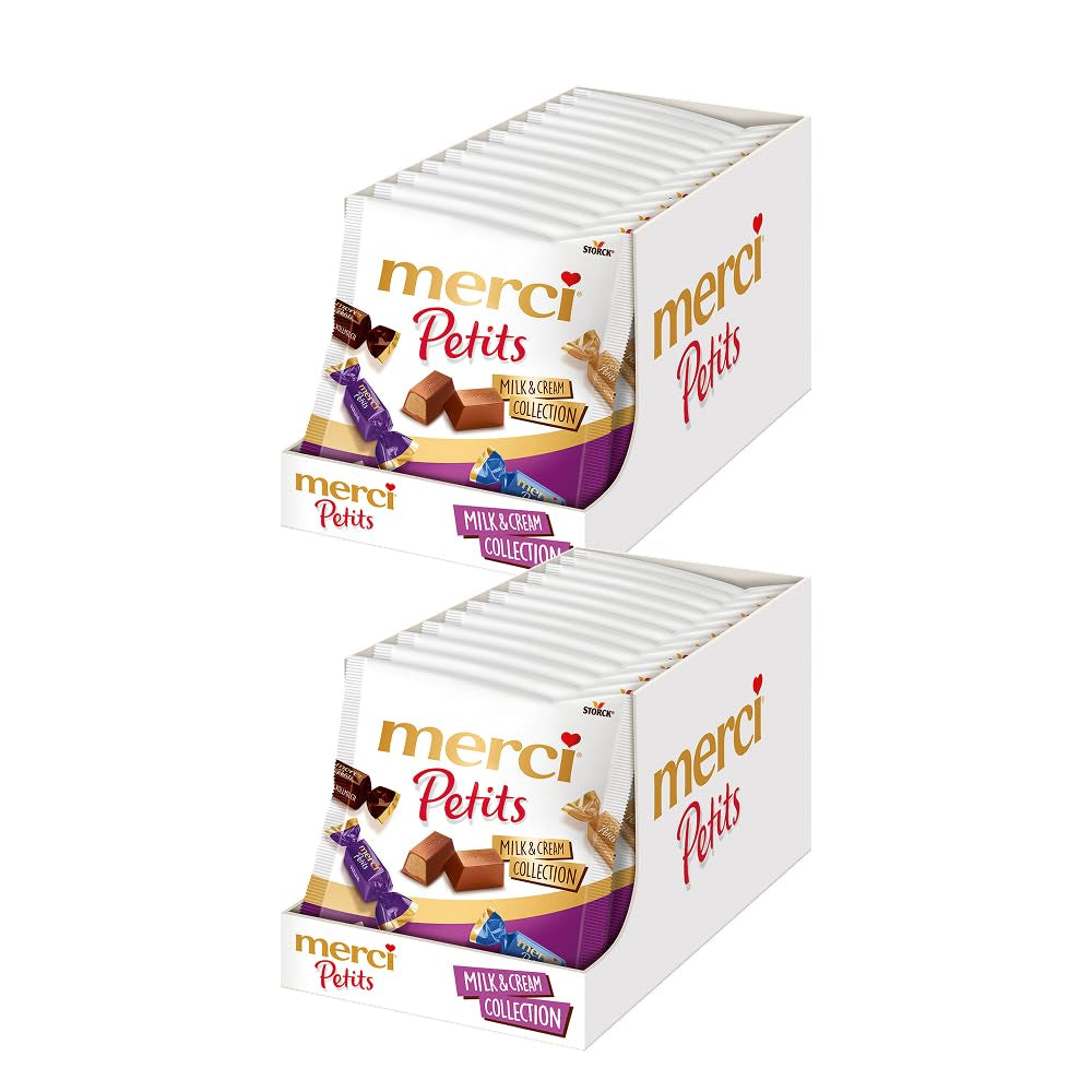 Merci Together - 1 x 175g - Chocolats fourrés en cinq variétés au chocolat au lait fin - Pralines au chocolat à partager et à offrir