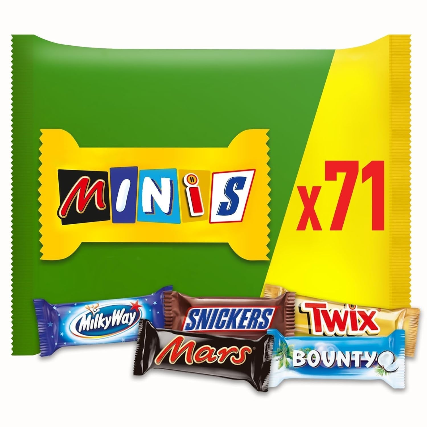 Packet Mix, Mars, Snickers, Bounty, Twix, Milky Way et autres Bonbons au chocolat Naty Shop 1,42 Kg Chocolat