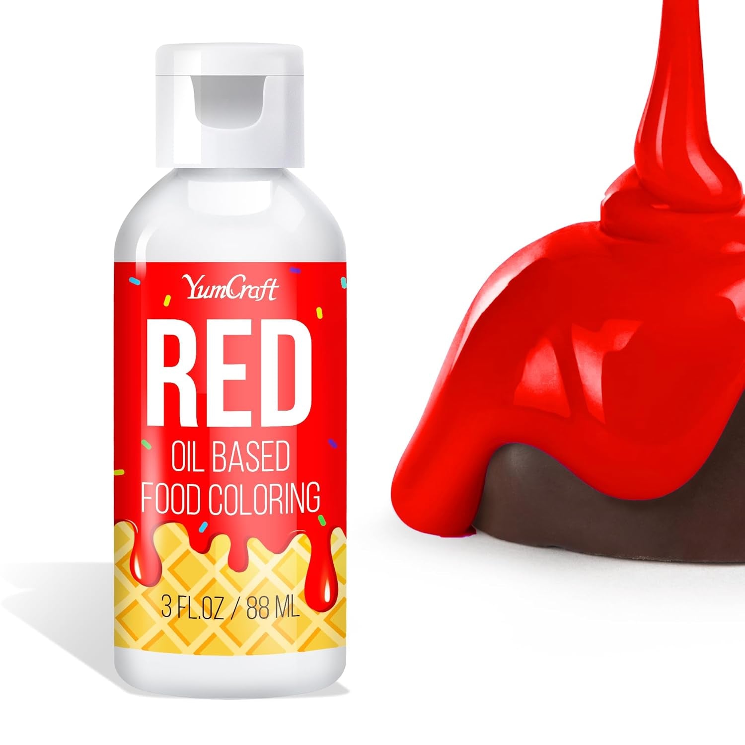 Colorant alimentaire liposoluble – Colorant alimentaire à base d'huile pour chocolat, crème au beurre, bonbons, glaçage – Colorant alimentaire concentré à base d'huile pour la pâtisserie, la cuisine, le fondant (blanc, 88 ml)