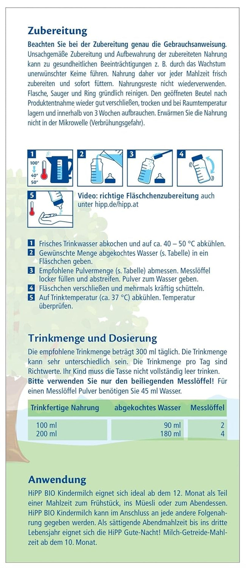 Lait de croissance biologique HiPP (4 x 600 g) après 12 mois avec calcium, fer, vitamines C et D pour les tout-petits en pleine croissance, meilleure qualité biologique