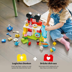 LEGO DUPLO | Micky Maus Wunderhaus mit Minnie und Pluto - Pädagogisches Feinmotorik Spielzeug für Kleinkinder - inkl. 3 Figuren & Toodles - Geschenk für Jungen & Mädchen ab 2 Jahren - 10465