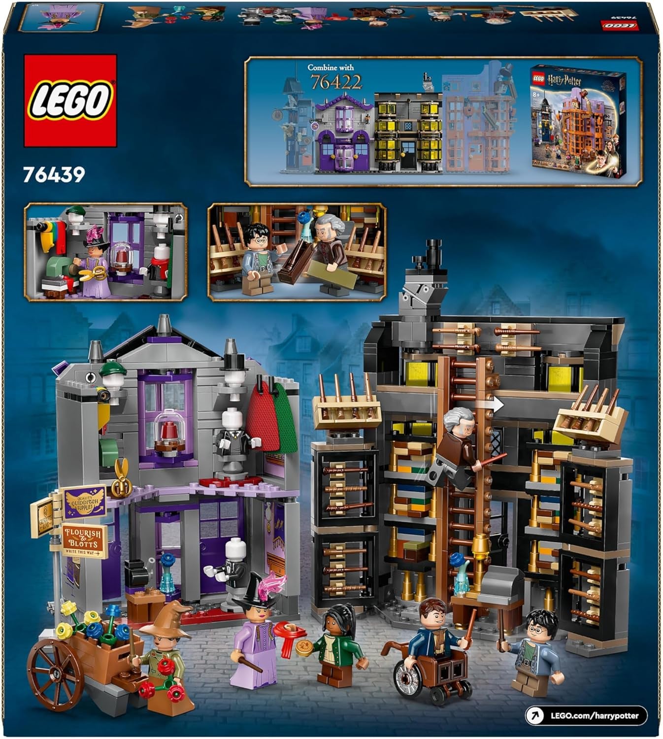 LEGO Harry Potter Costumes d'Ollivander et de Madame Malkin, Les Terres du Chemin de Traverse, Ensemble de jeu pour enfants, Jouets sorciers, Cadeaux fantastiques pour filles, garçons et fans à partir de 8 ans 76439 Jeux de construction Besuche den LEGO-Store