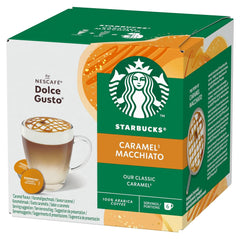 STARBUCKS Caramel Macchiato par Nescafé Dolce Gusto Kaffeekapseln 6 x 12 (72 Kapseln)