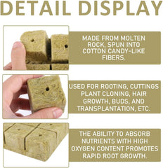 Cubes de semis en laine de roche 28 – Cubes de laine de roche 4 x 4 x 4 cm – Cubes de semis, cubes de laine de roche, systèmes de semis hydroponiques/plantes clonées/projets scolaires, culture de semis sans terre