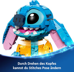 LEGO | Disney Stitch Spielzeug - Figure zum Spielen und Sammeln with Einer Eistüte and Einer decoren Blume - Conçu pour les filles, les jeunes et les cinéphiles de Lilo & Stitch à partir de 9 ans - 43249