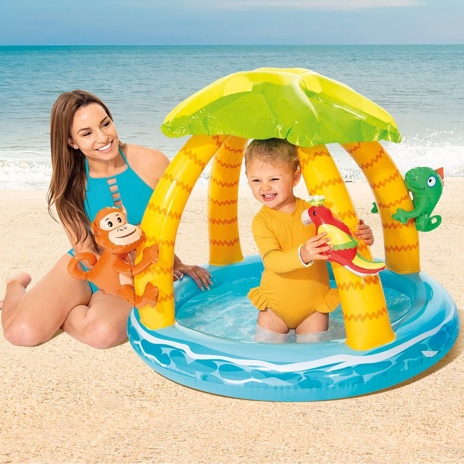 Piscine gonflable pour bébé Intex Tropical Island, dimensions : 102 cm x 86 cm (58417NP)