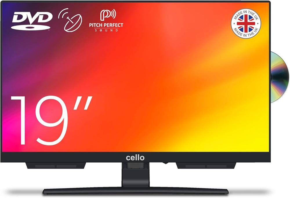 Televizor inteligent Cello C2224WSH de 22 de inci, fără ramă, alimentat de la rețea, LG WebOS, Freeview Play, FreeSat, Bluetooth, difuzoare Pitch Perfect, ideal pentru bucătărie, dormitor sau camere mici