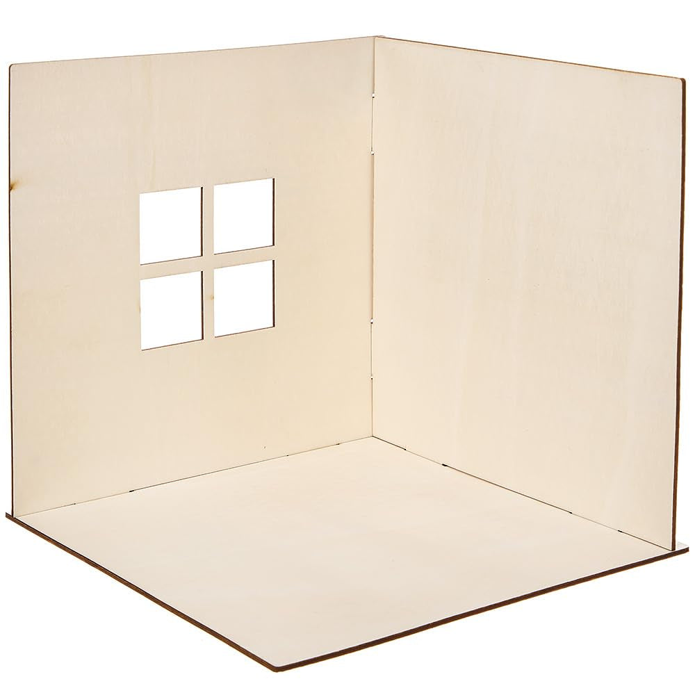 Baker Ross FN255 Mini kit de maison de poupée en bois – Kit de maison de poupée 1 pièce pour enfants Kit de bricolage
