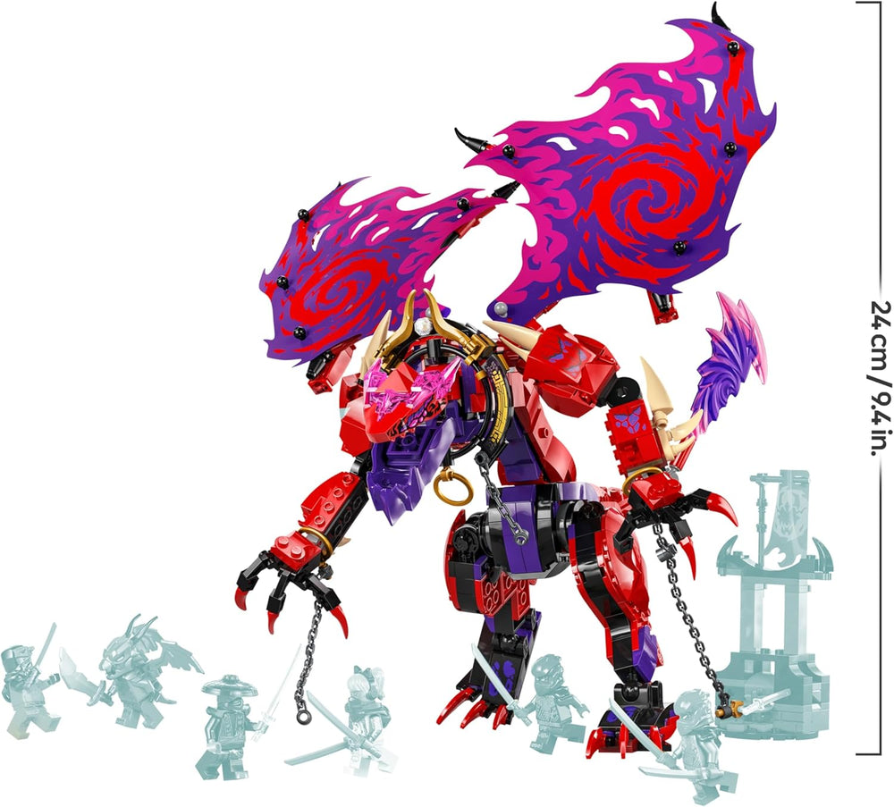 LEGO NINJAGO Chaosdrache Donnerzahn - Jeu avec 6 figurines Ninja - Jeu de rôle pour les jeunes et les filles à partir de 8 ans - Jeu pour la série TV Aufstieg der Drachen 71832