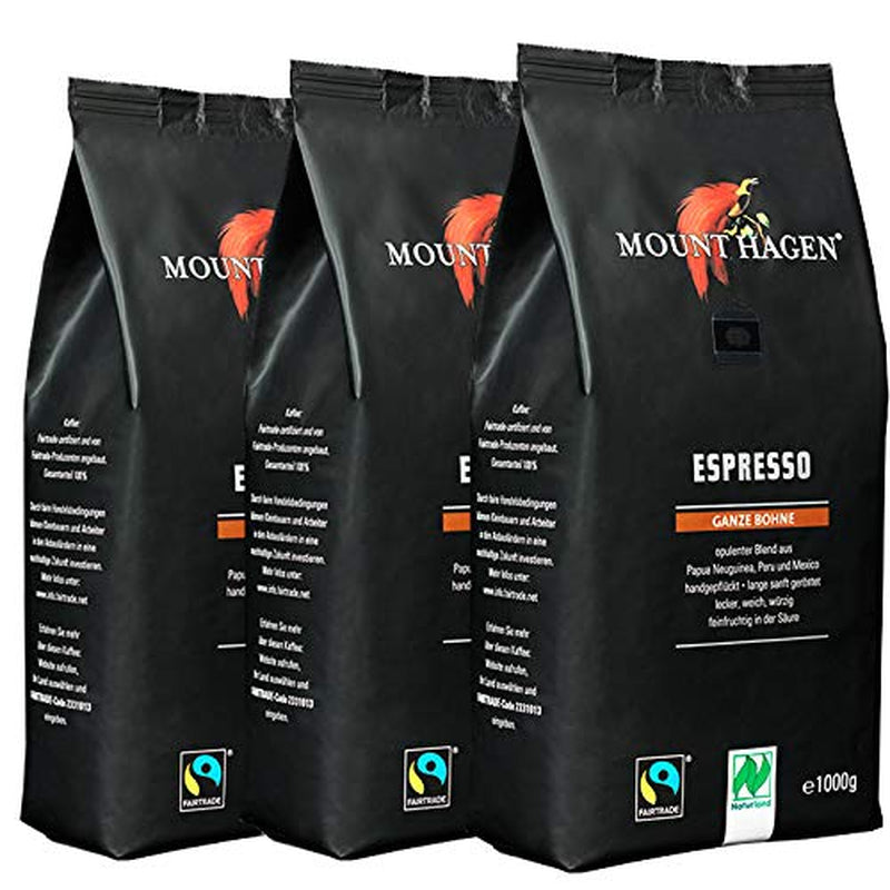 Espresso en grains entiers, 1000 g, paquet de 3