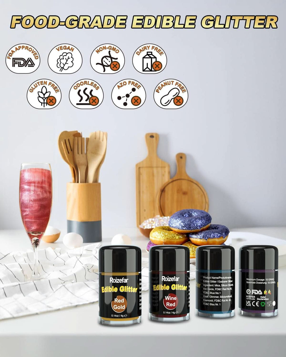 Glitter comestibil, diverse culori si cantitati Naty Shop