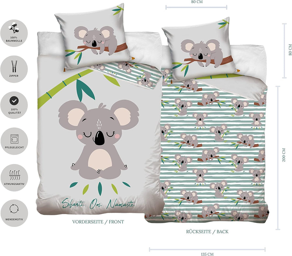 Linge de lit enfant et ado, mixte, Ursulet Koala, coton Linge de lit - enfant Naty Shop