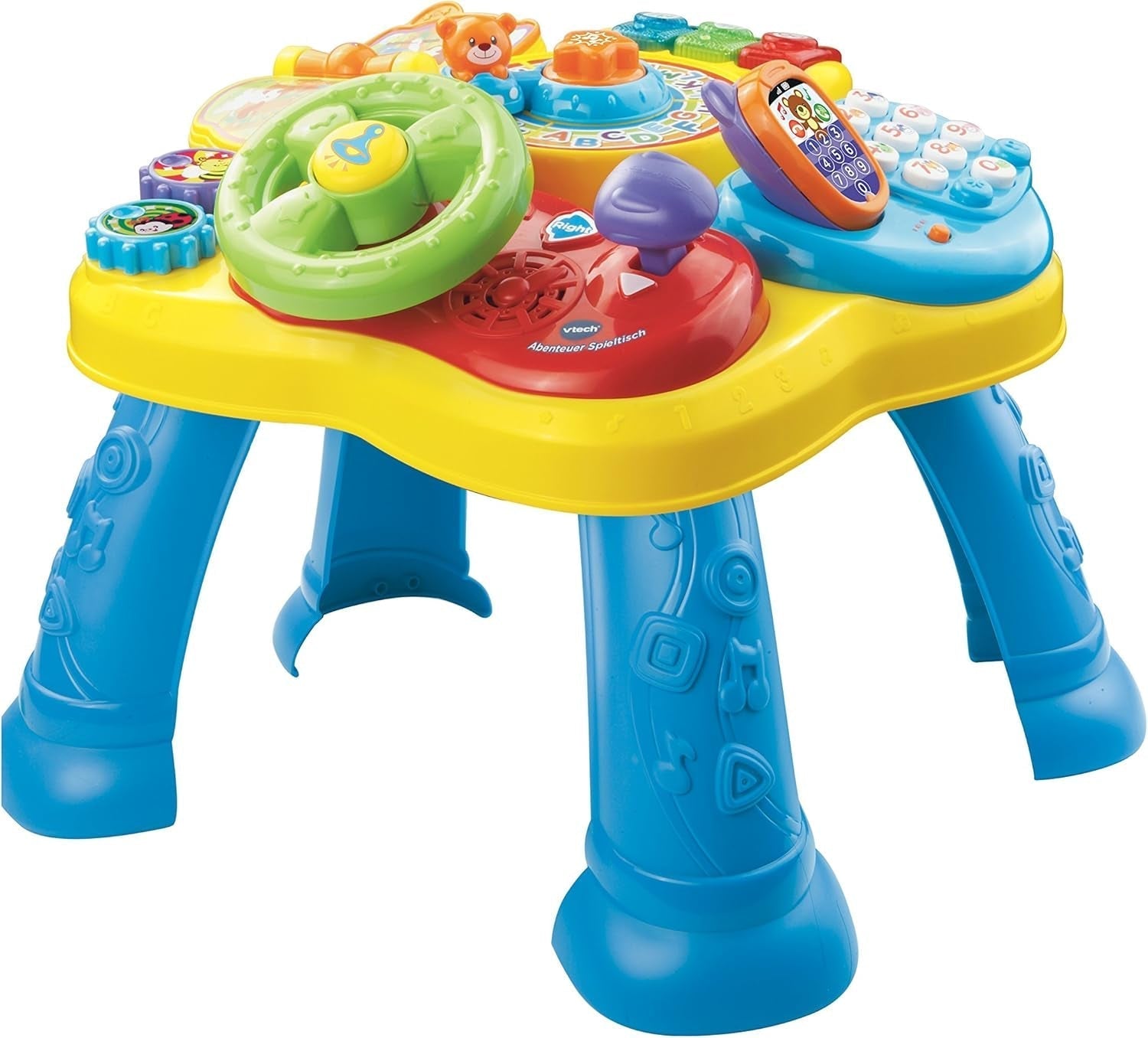 Table de jeu Vtech Baby Adventure - Table de jeu colorée pour bébé avec 6 aires de jeux et éléments interactifs - Apprenez les couleurs, les chiffres, les animaux, la musique et les formes par le jeu - Pour les enfants âgés de 12 à 36 mois Bebe Naty Shop Toys Titre par défaut