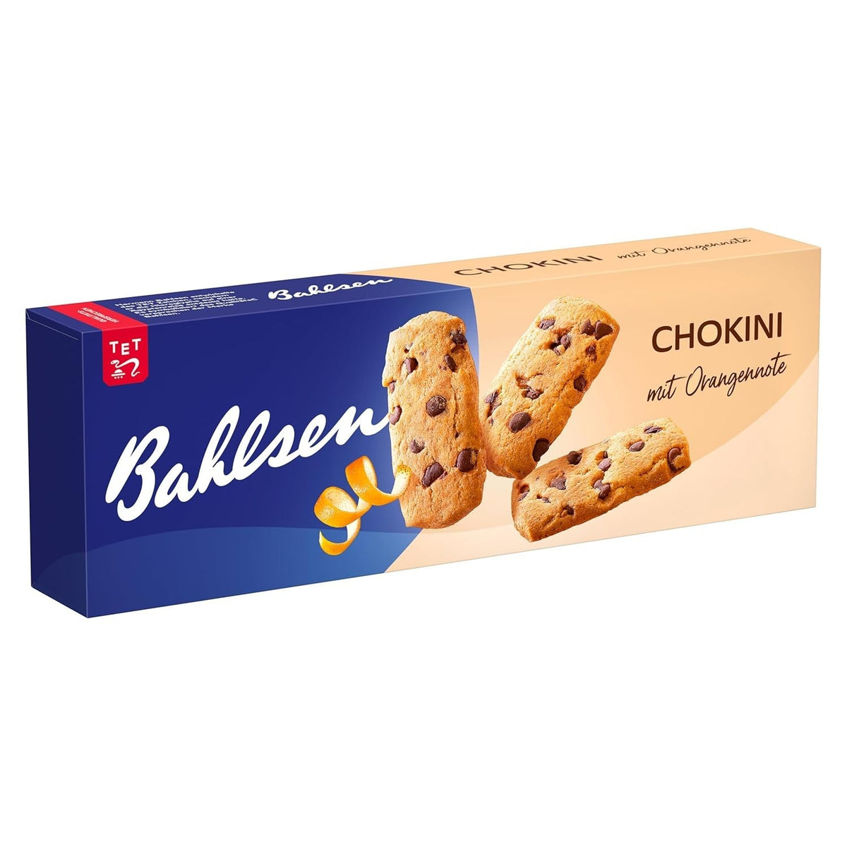 Bahlsen Chokini - 1 Pack - Pâte brisée aux pépites de chocolat et saveur d'orange (1 x 150g)
