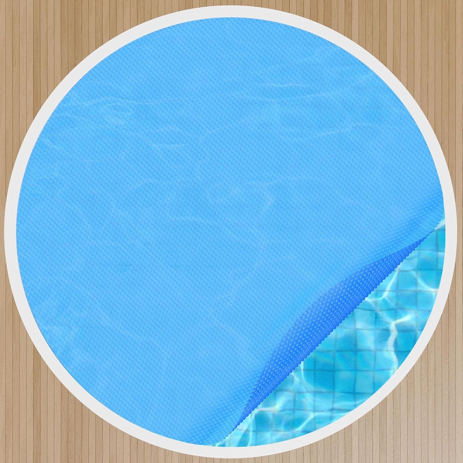 Prelată solară pentru piscină VEVOR, prelată solară rotundă de Φ3,05 m pentru piscine, prelată solară pentru piscine supraterane, prelate solare albastre de 15 mil