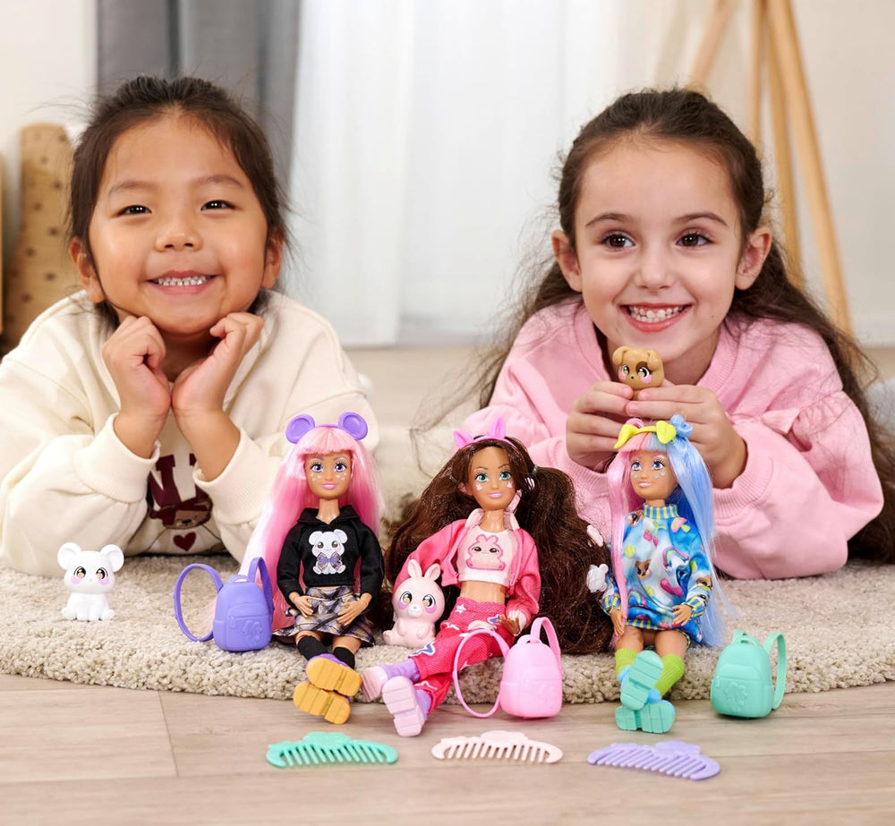 Simba 105953975 - Poupée Lucy Kawaii Hi Dress-Up (26 cm) - Poupée mannequin de coiffure articulée, poupée lapin aux cheveux longs et accessoires, jouet pour 4 ans et plus