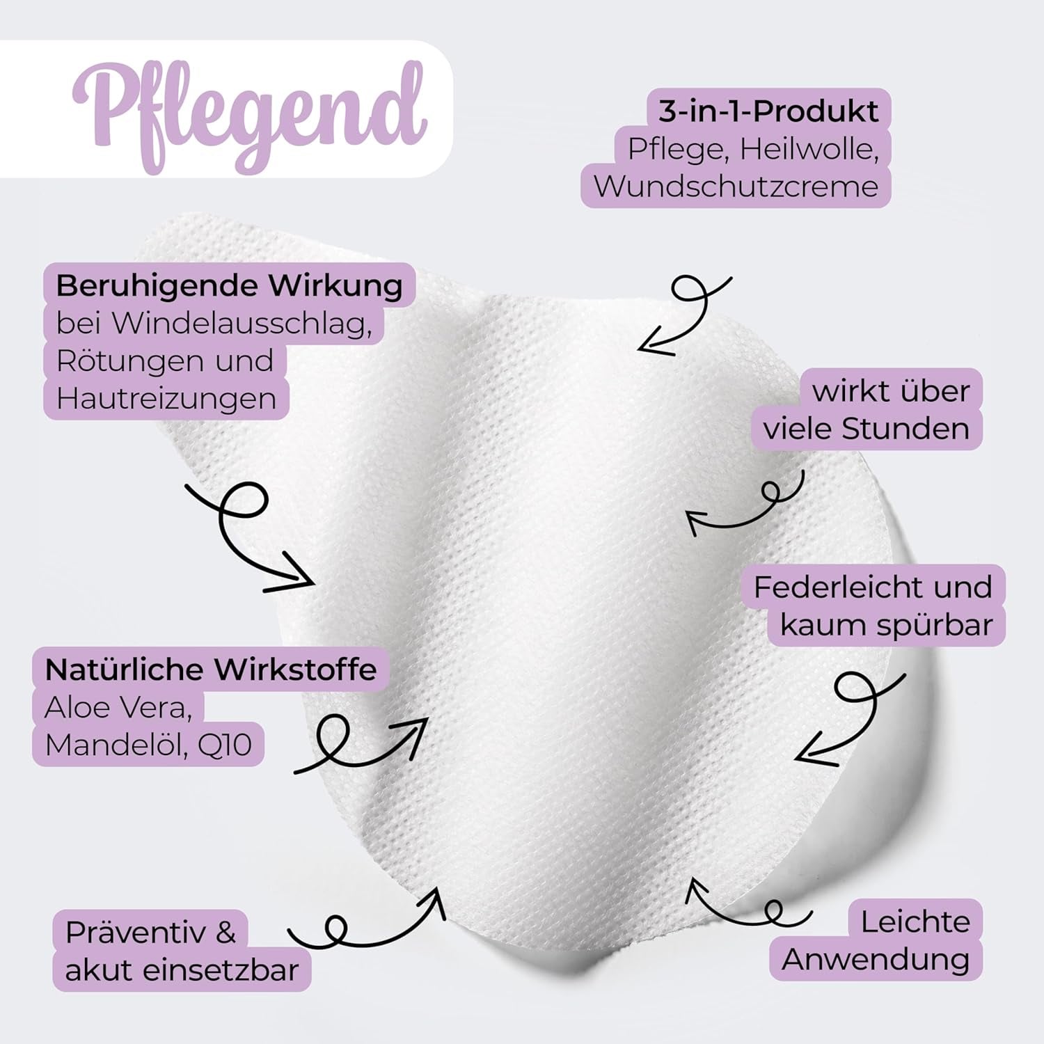 Millis Zaubertücher bei Windeldermatitis Baby, Bekannt aus "Die Höhle der Löwen", 25 Tücher (1 x 25er) mit Aloe Vera, Mandelöl & Q10 - Pflegt, Schützt & dient als Wundschutz bei gereizter Haut