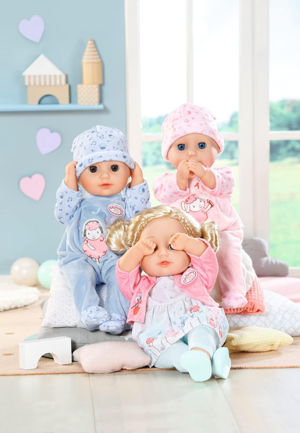 Annabell Poupée douce Little Annabell 36cm, avec corps en tissu et yeux endormis, 36cm, 709870 Zapf Creation