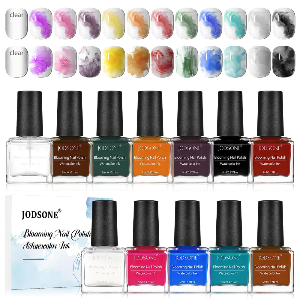 JODSONE Lot de 12 vernis à ongles 10 couleurs combinaison 2 couches de base et top coat Vernis à ongles à séchage rapide pour amateurs et débutants