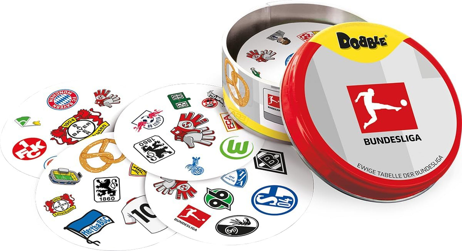 Dobble Bundesliga, jeu familial, jeu de cartes, 2-8 joueurs, à partir de 6 ans, 15 minutes, allemand