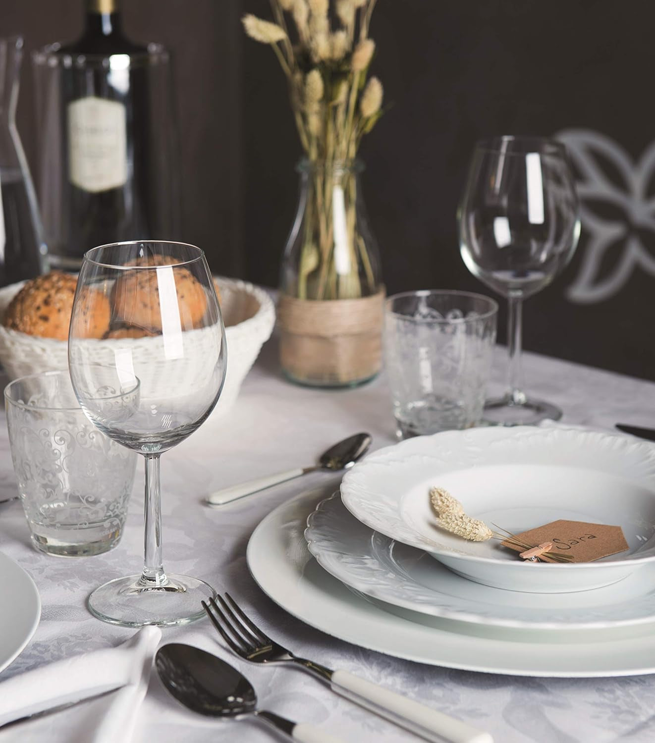 Ménagère Excelsa, 18 pièces, blanc