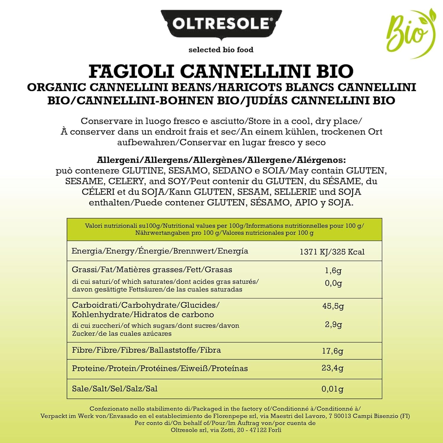 Haricots Cannellini biologiques, 5 kg, légumineuses séchées biologiques issues de cultures contrôlées, riches en fibres, vitamines et minéraux, idéales pour les soupes et les salades, emballage économique