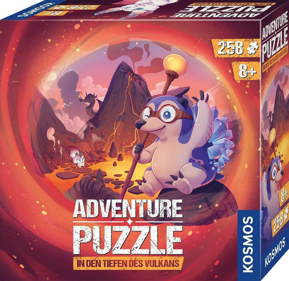 KOSMOS 684853 Puzzle de aventură în Den Tiefen Des Vulkans, 258 piese, Puzzle interactiv de aventură pentru copii cu vârsta de peste 8 ani, Descoperă o poveste de aventură cu fiecare piesă de puzzle Puzzle Naty Shop Titlu implicit