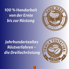 Caffè Espresso Café en grains – Torréfaction traditionnelle en Sicile – Café en grains de qualité supérieure, sac de 250 g, pour machines entièrement automatiques et porte-filtre