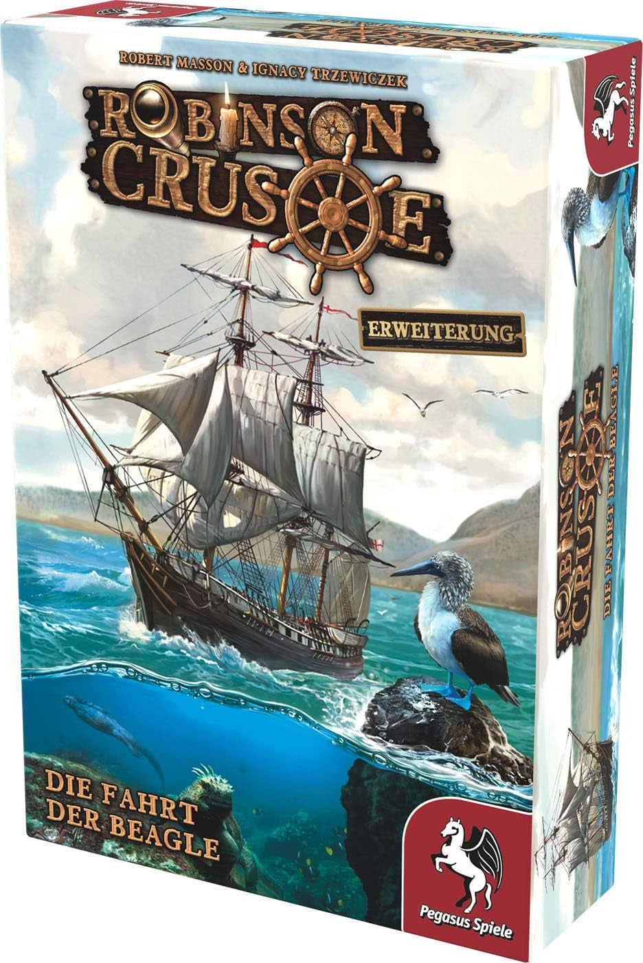 Pegasus Spiele 51946G - Robinson Crusoé Voyage du Beagle (extension), moyen
