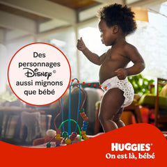 Couches pour bébé Huggies Little Movers, motif Disney, taille 6, 102 pièces (3 x 34), boîte mensuelle