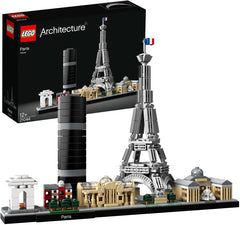 LEGO Architecture Paris, Tour Eiffel, Champs-Élysées et Louvre Kit de modèles, Collection Skyline, Décorations pour la maison et le bureau, Idées cadeaux pour collectionneurs, hommes et femmes 21044 Ensembles de construction Besuche den LEGO-Store Single